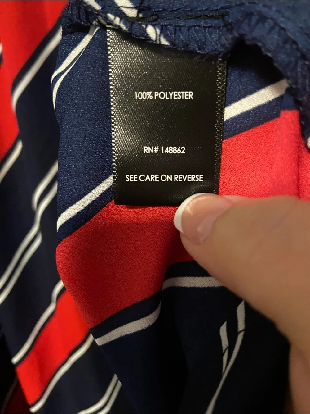 Torrid Size 2 Navy Red Chevron Stripe Cami Tank Top | Size 2X (18/20) - Picture 7 of 9